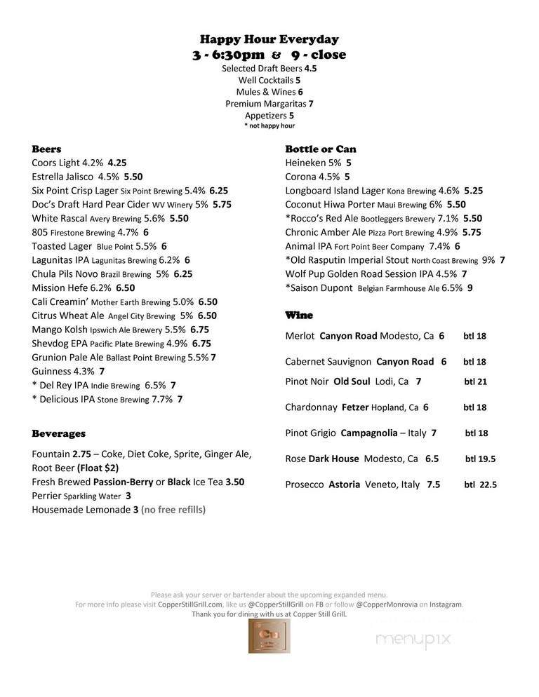 Menu page 1