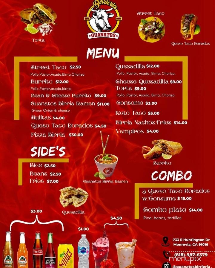 Menu page 1