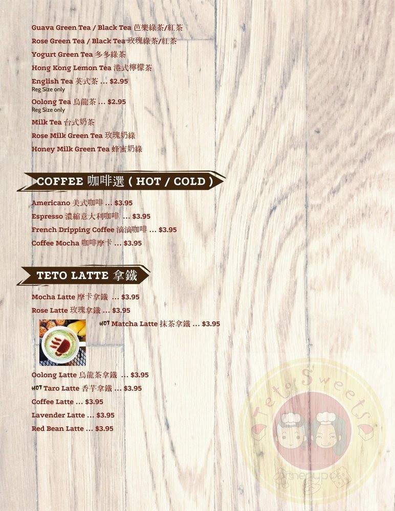 Menu page 8