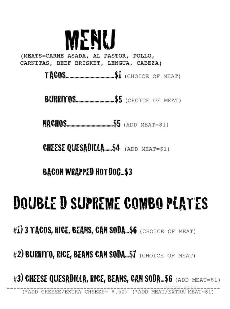 Menu page 1