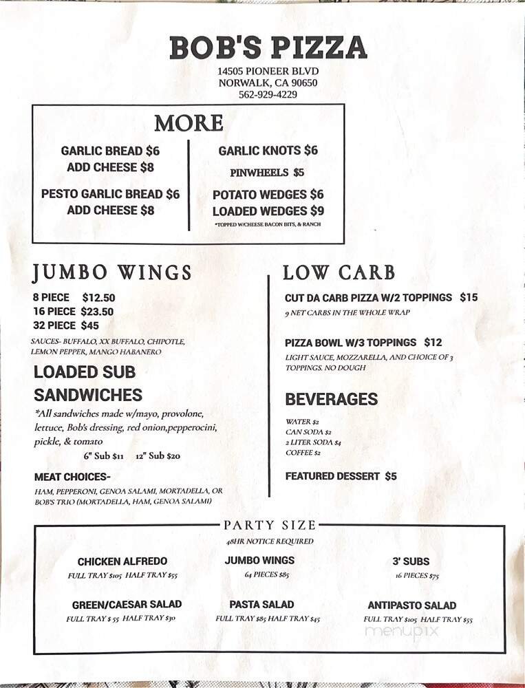 Menu page 2
