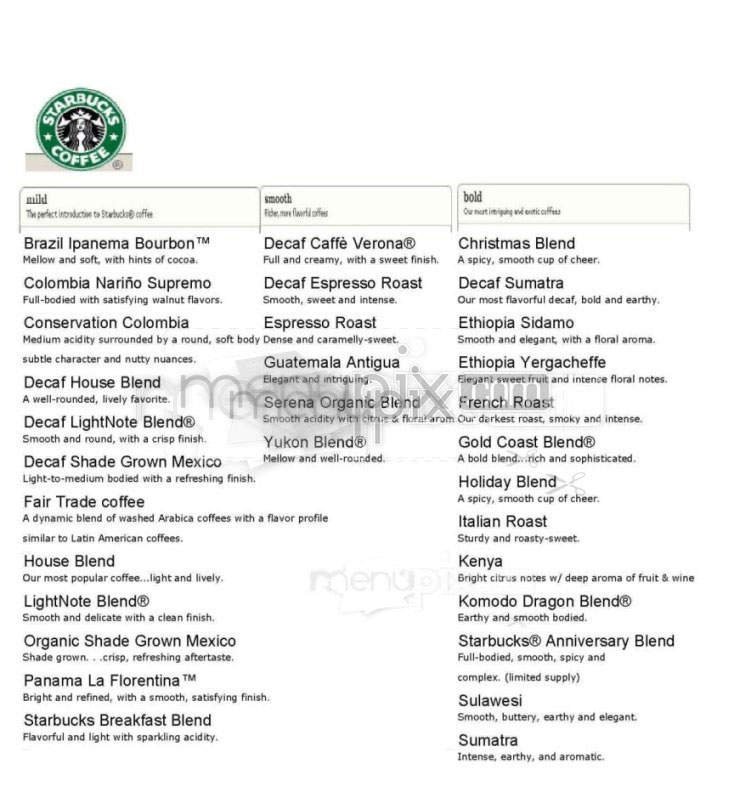 Menu page 1