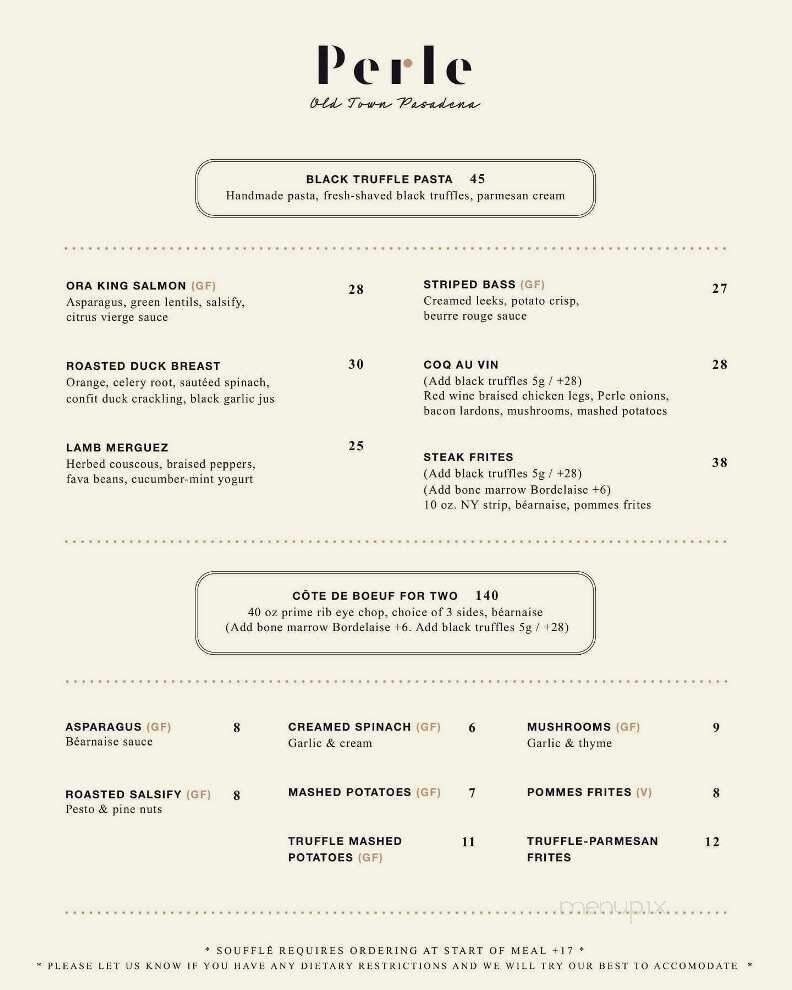 Menu page 1