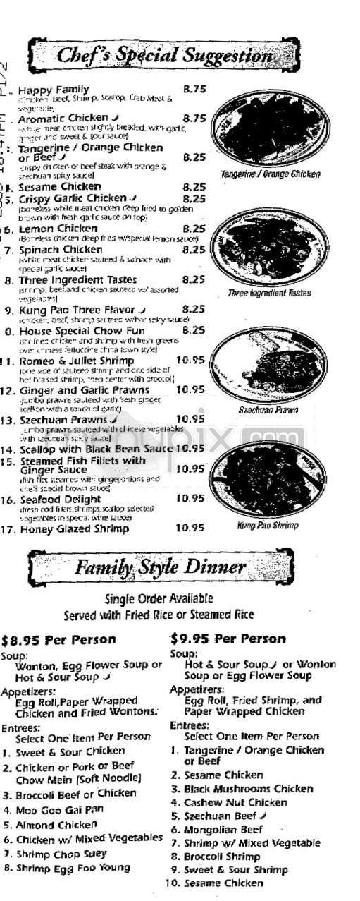 Menu page 1