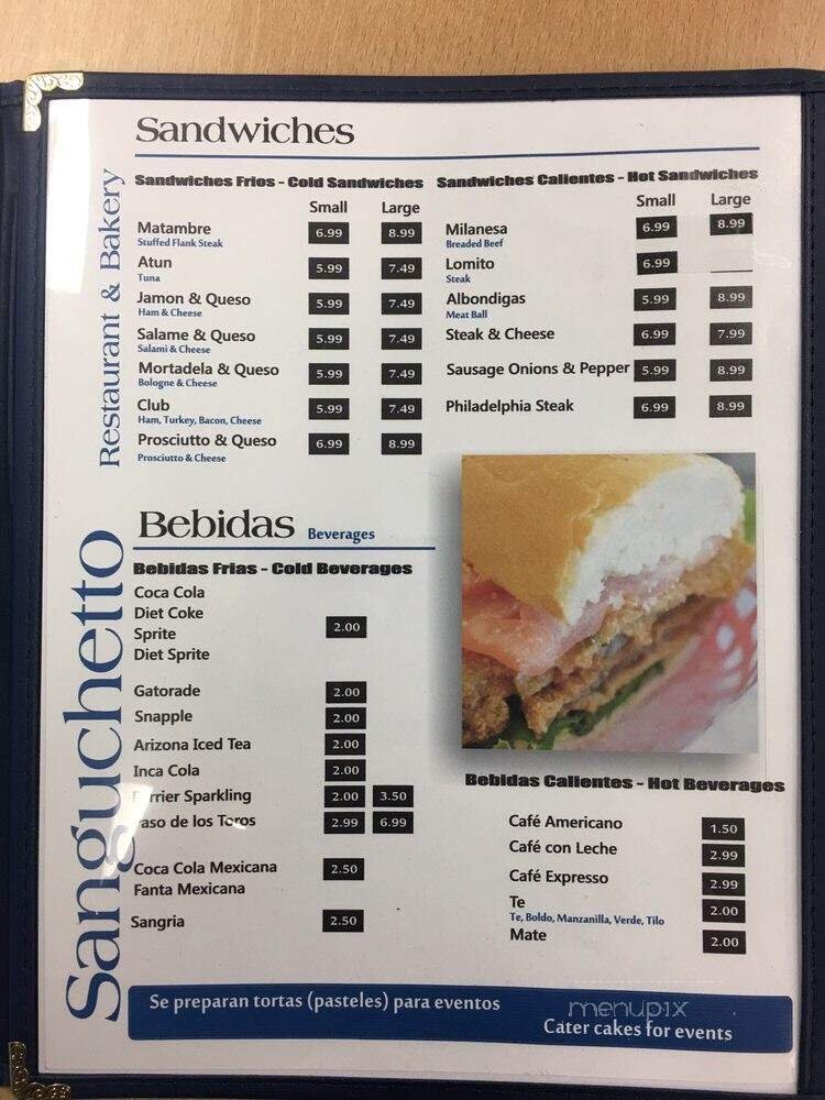 Menu page 1