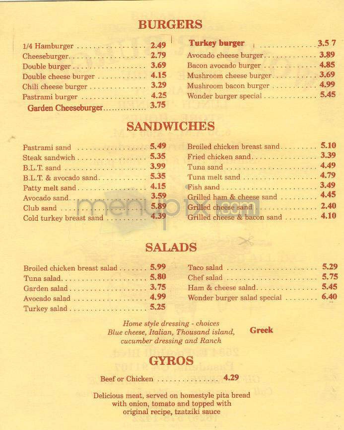 Menu page 3