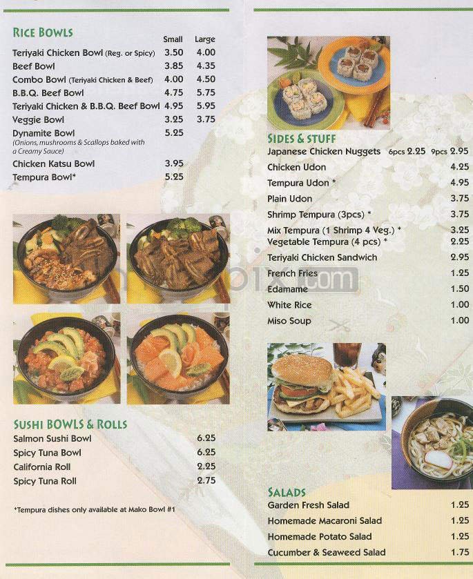 Menu page 2