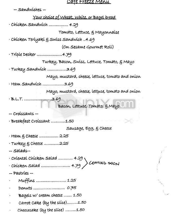 Menu page 1