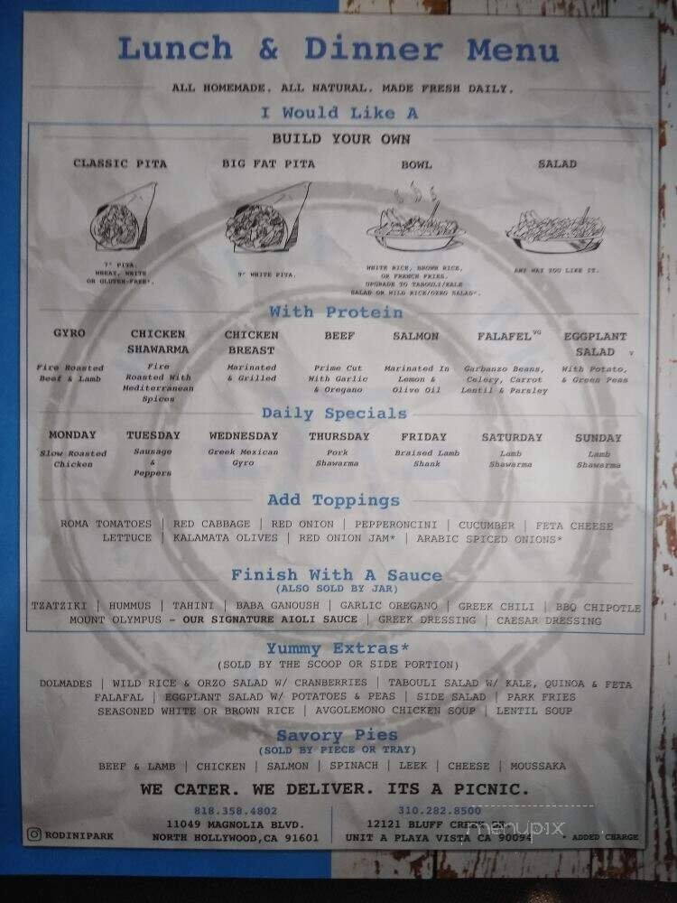 Menu page 1