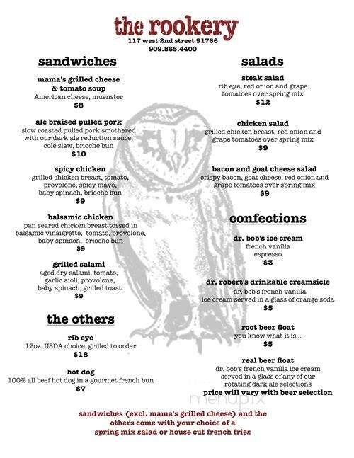 Menu page 1