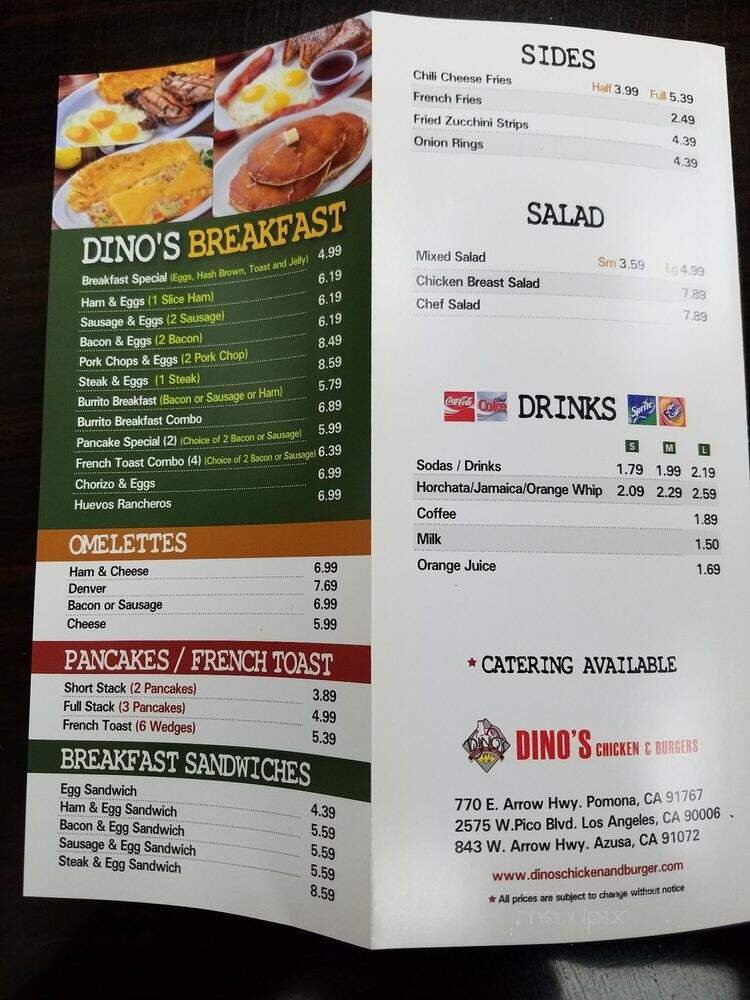Menu page 1