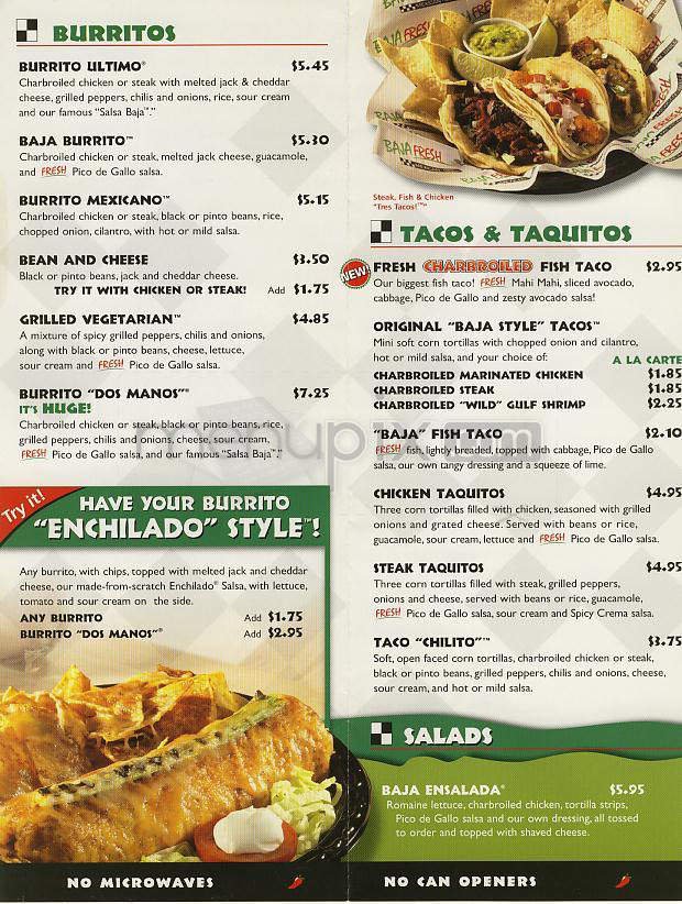 Menu page 1