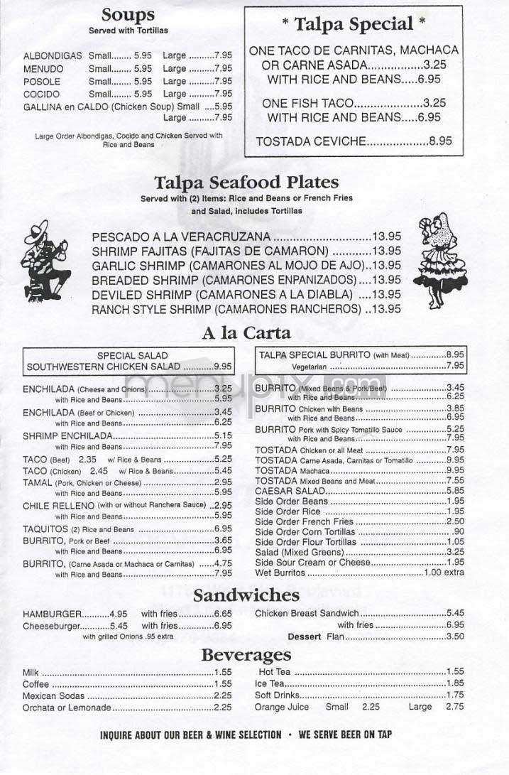 Menu page 2