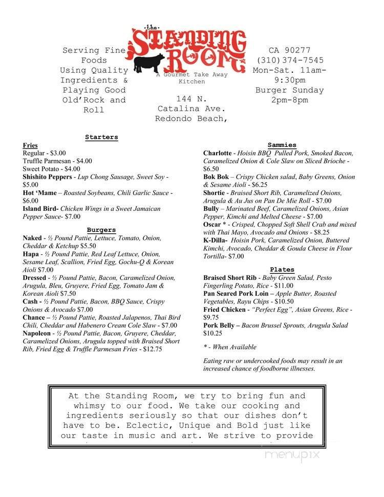 Menu page 1