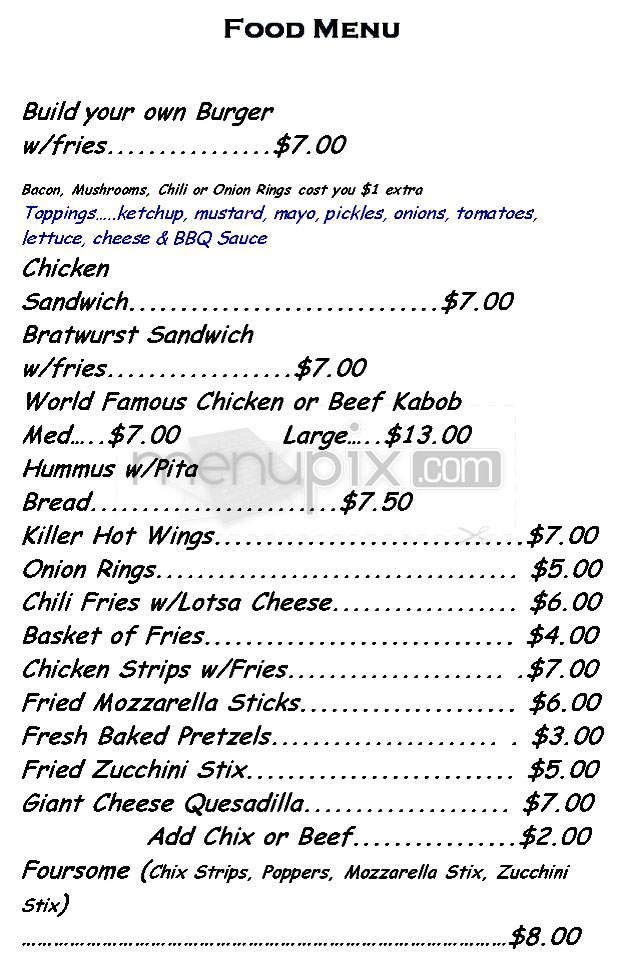 Menu page 1