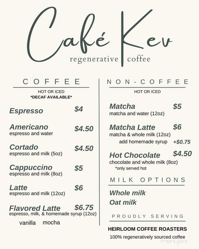 Menu page 1