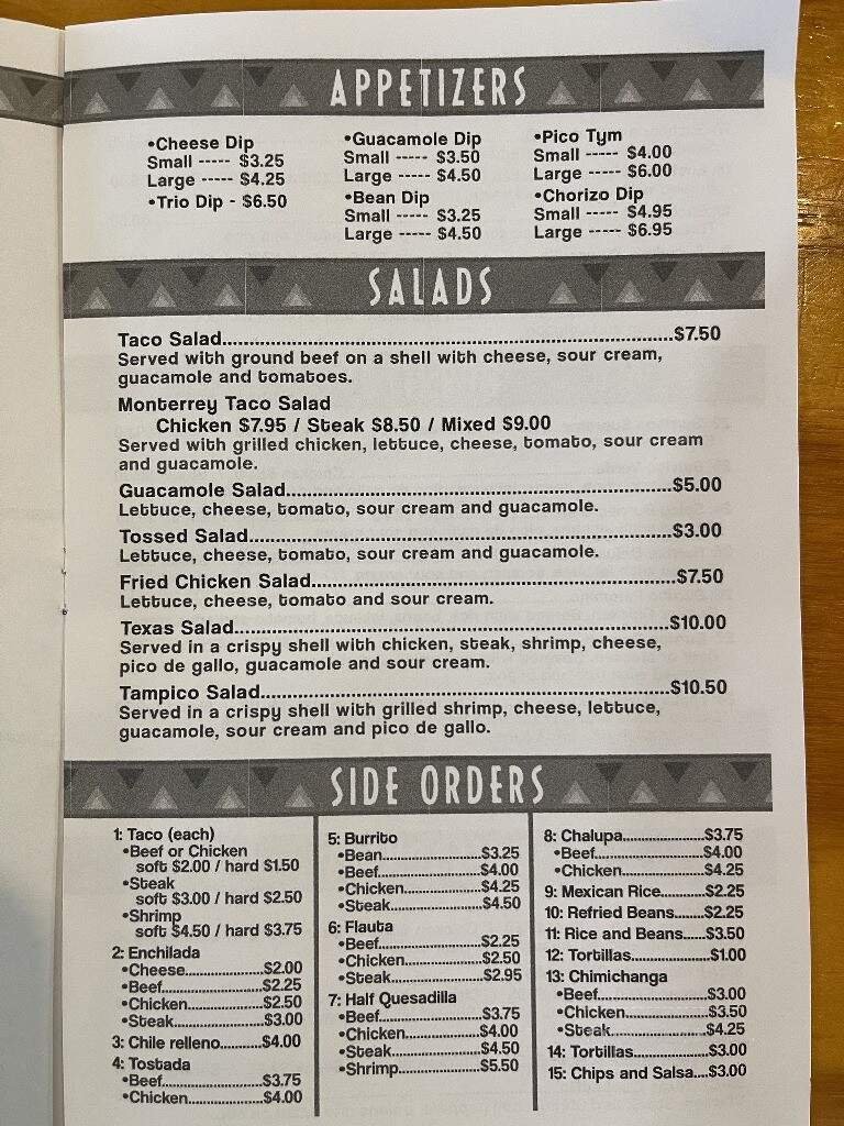 Menu page 2