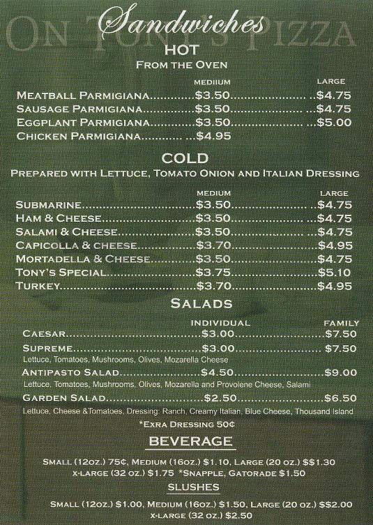 Menu page 2