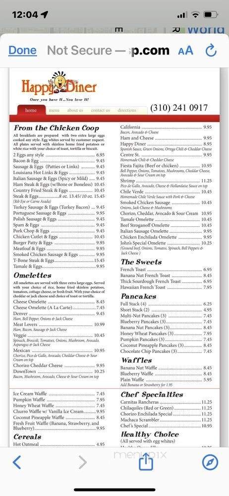 Menu page 1