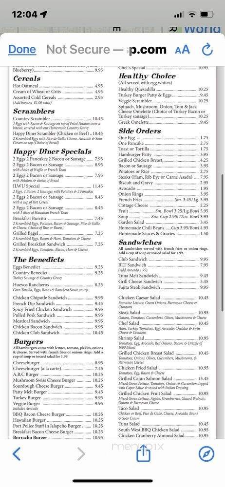 Menu page 2