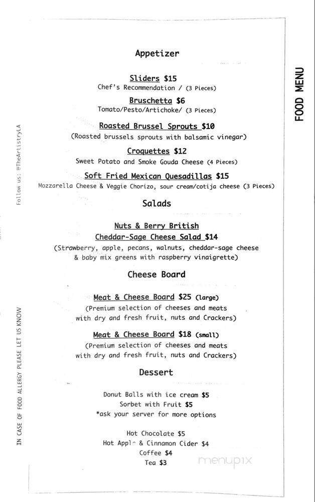 Menu page 1