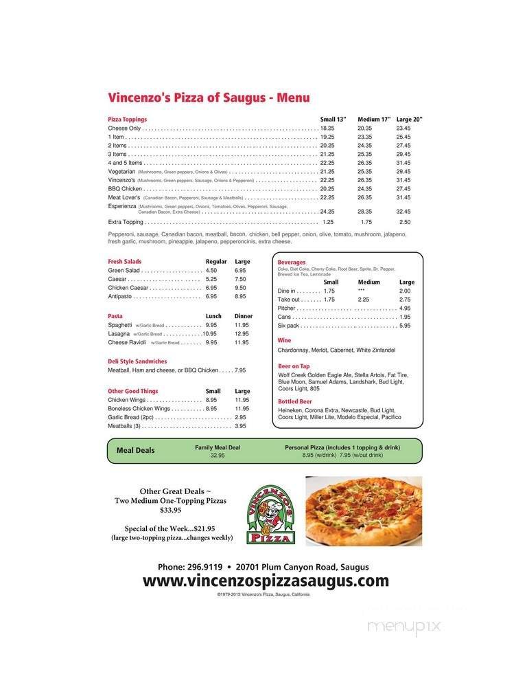 Menu page 1