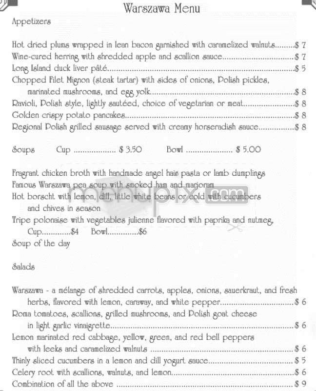 Menu page 1