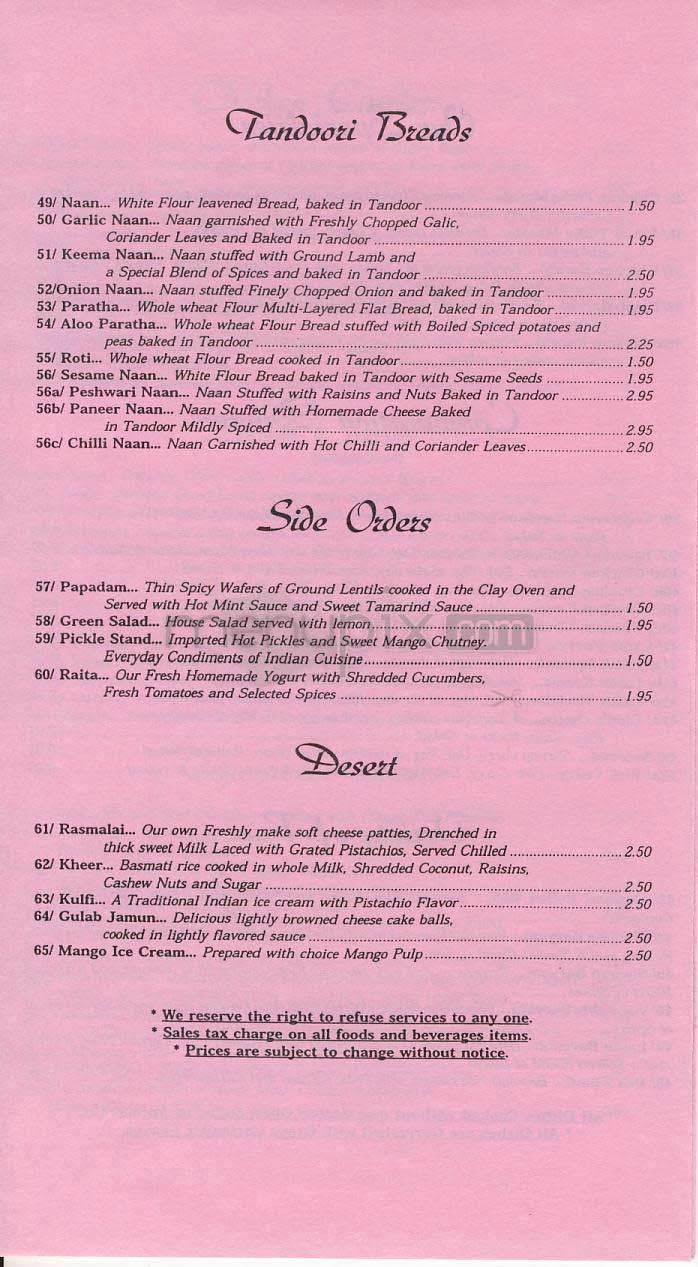 Menu page 5