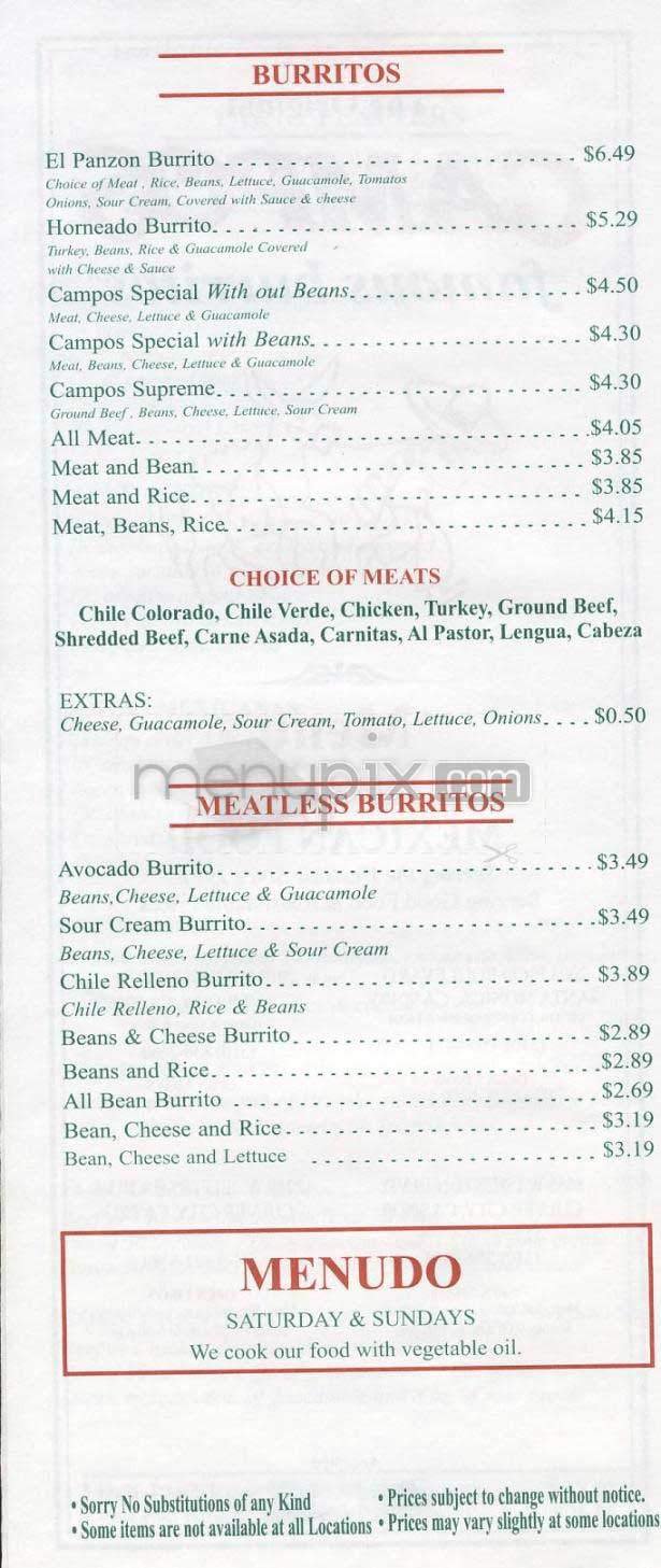 Menu page 2