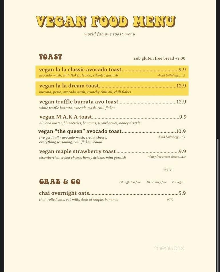 Menu page 2