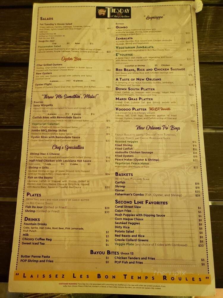 Menu page 1