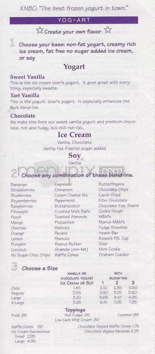 Menu page 2