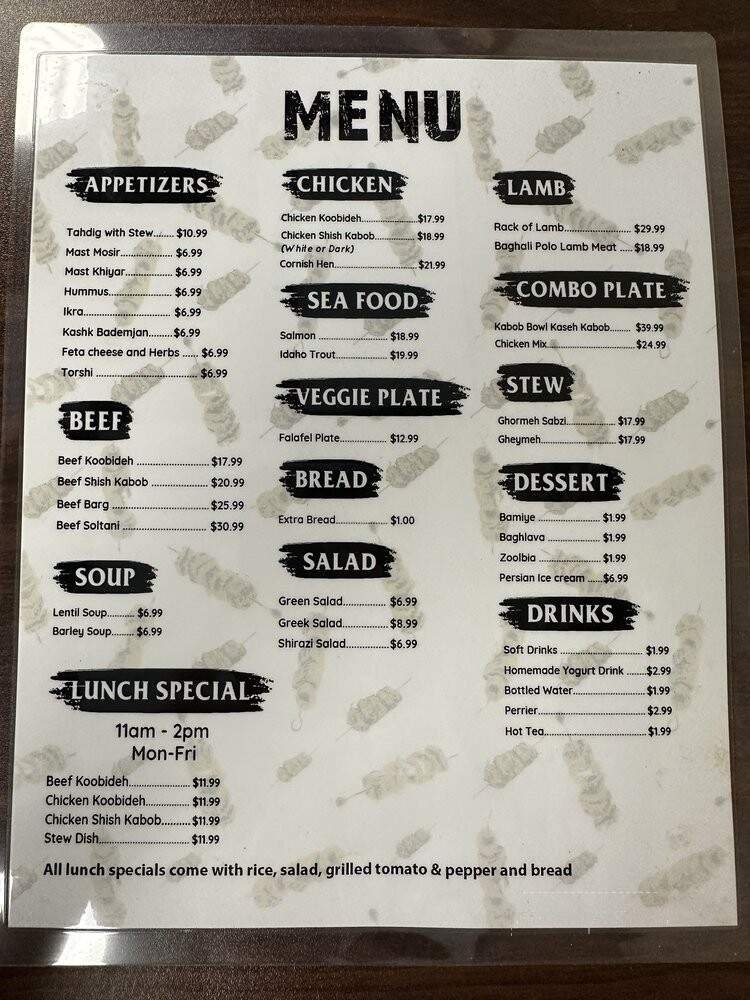 Menu page 2