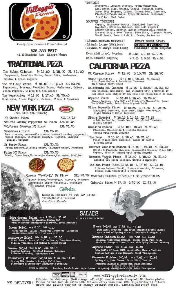 Menu page 1