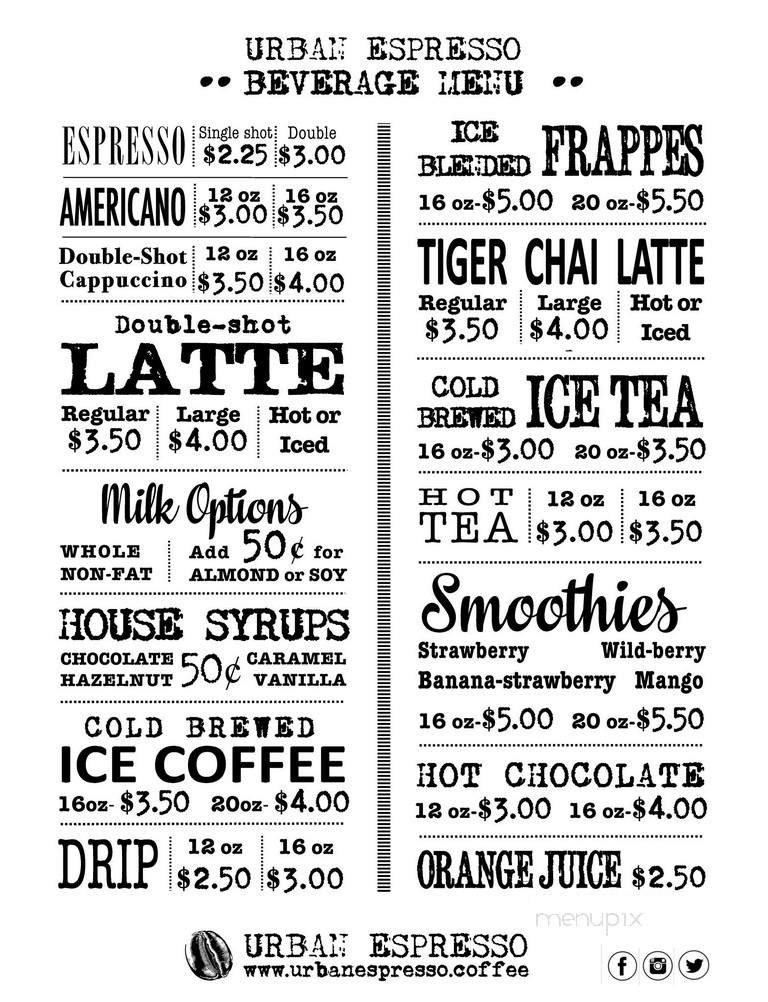 Menu page 1
