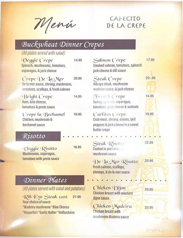 Menu page 1