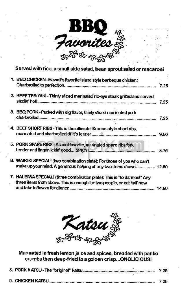 Menu page 2