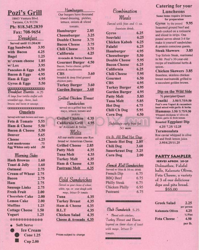 Menu page 1