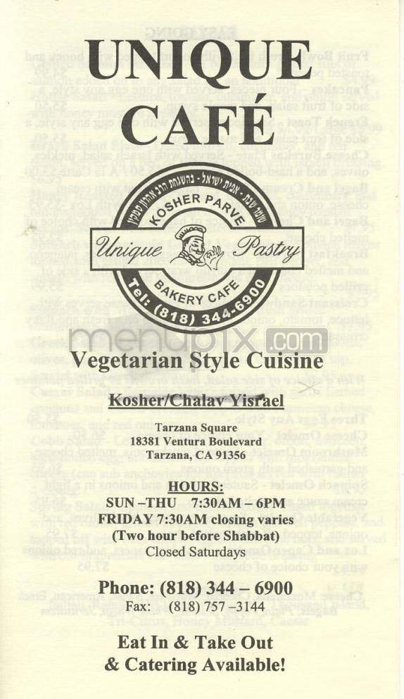 Menu page 1