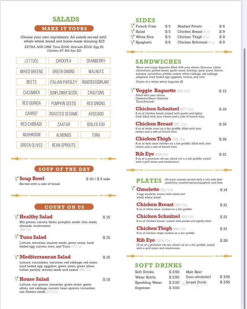 Menu page 1