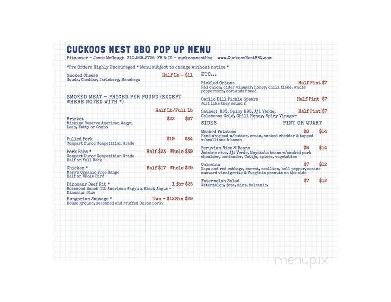 Menu page 1