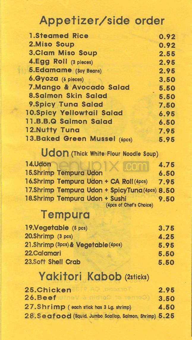 Menu page 2