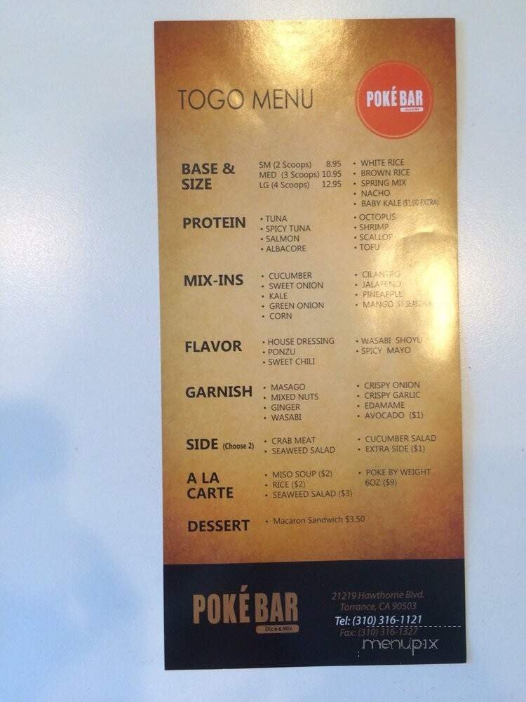 Menu page 1