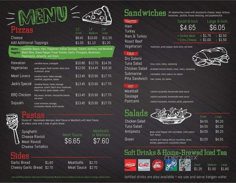Menu page 1