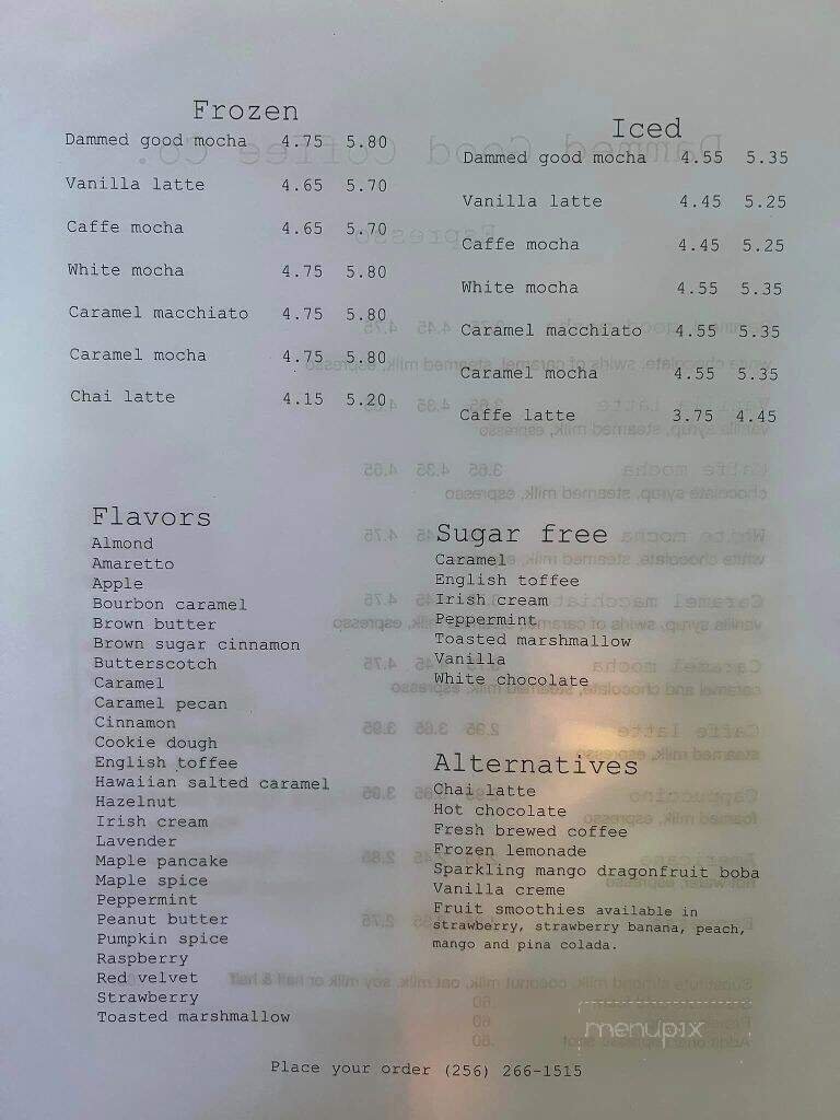 Menu page 1