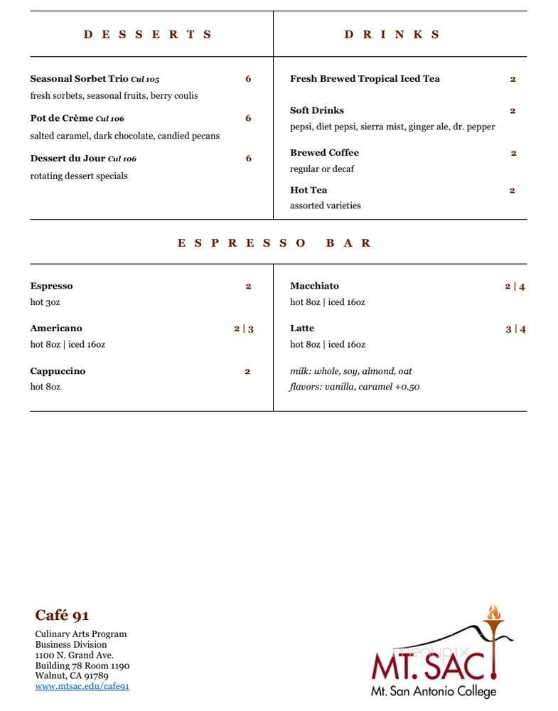 Menu page 1