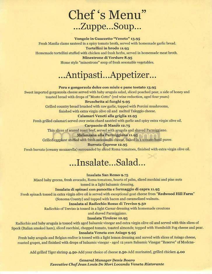 Menu page 1
