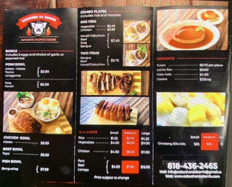 Menu page 1