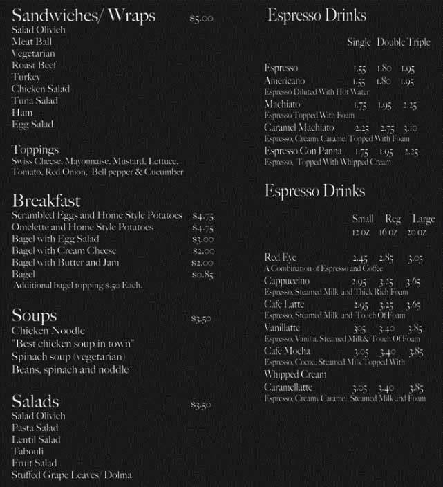 Menu page 2