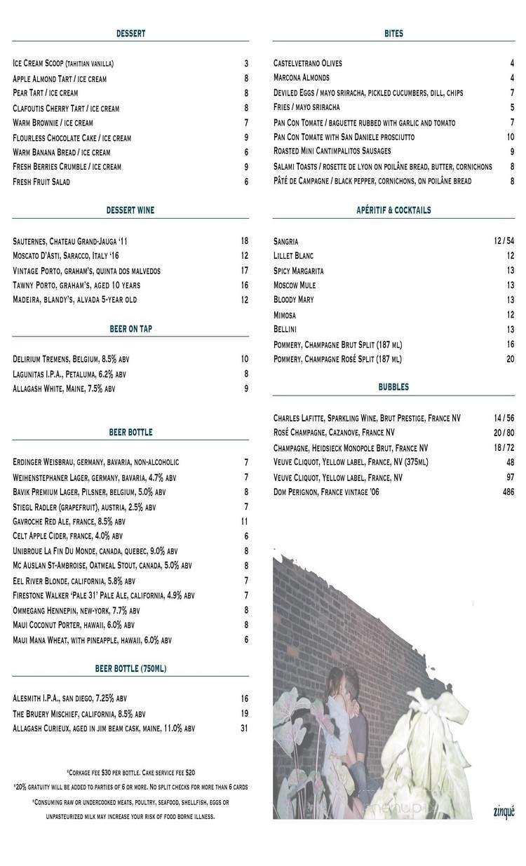 Menu page 1